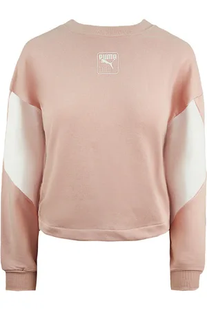 PUMA Relaxed Fit Rebel Crew Neck Sweatshirt Roze Damestrui 583559 15