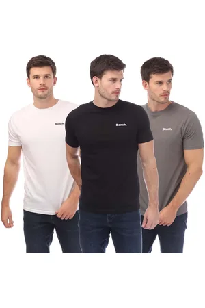 Bench Heren EKtor 3 Pack T-shirt in Zwart-Wit