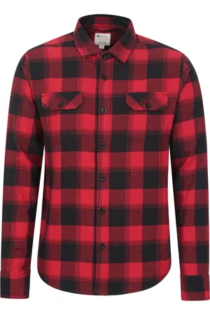 Mountain Warehouse Heren Overhemd met lange mouwen in molton