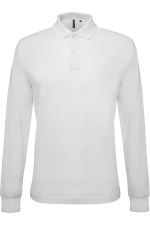 Asquith Heren Klassieke Pasvorm Poloshirt met lange mouwen