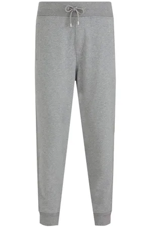 Belstaff Effen grijze joggingbroek met manchetten