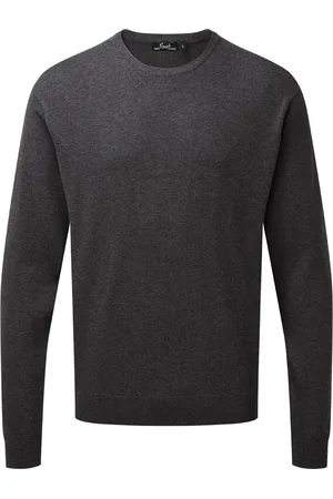 Premier Volwassenen Unisex Cotton Rich Crew Neck Sweater