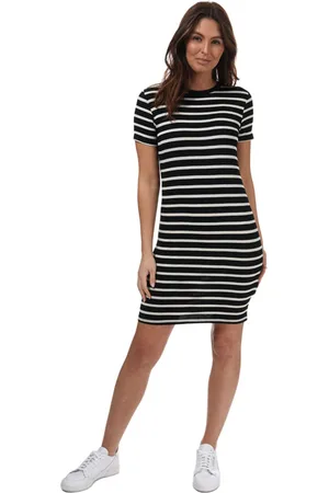 Brave Soul Gestreepte T-shirtjurk voor dames