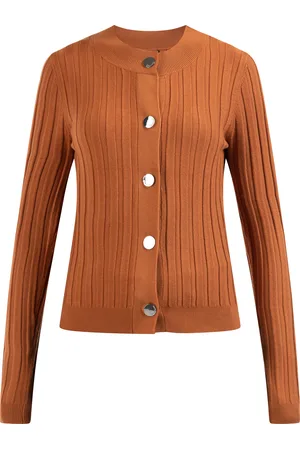 Dreimaster Vest met knopen Dames roestbruin