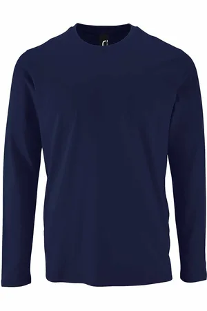 Sols Heren Keizerlijk T-Shirt met lange mouwen (Franse marine)