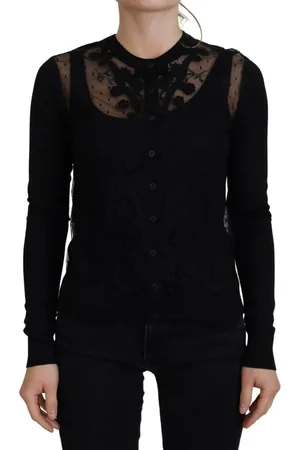 Dolce & Gabbana Gebloemde Lace Button Cardigan Sweater