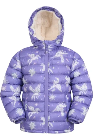 Mountain Warehouse Unicorn bont gevoerde gewatteerde jas voor kinderen / kinderen (Donker )