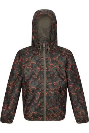 Regatta Kinder/Kids Catkin Camo Waterdicht Jasje (Druivenblad)