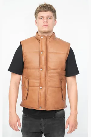 Infinity Klassiek leren puffervest voor heren - Nottingham