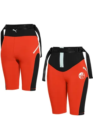 PUMA X Fenty Red Biker Shorts - Dames