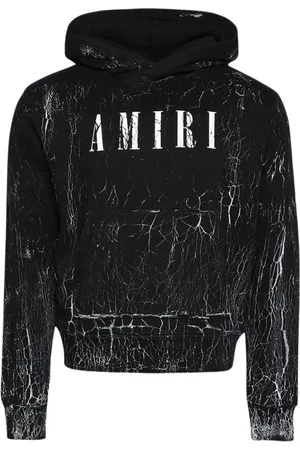 AMIRI Gebarsten Dye Core logo zwarte hoodie