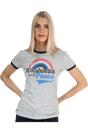 Brave Soul Kindness and Peace T-shirt voor dames in gemêleerd
