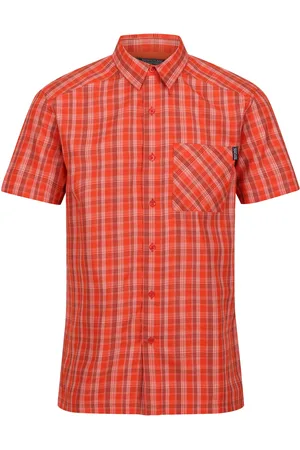 Regatta Heren Kalambo VII Quick Dry Shirt met Korte Mouwen (Roestige sinaasappel)
