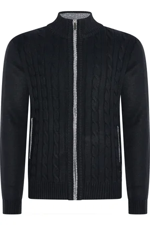 Cappuccino Italia Sweaters Cable Cardigan Navy