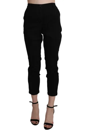 ACHT Hoge Taille Cropped Katoenen Capribroek