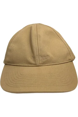 OFF-WHITE Gebroken witte monotone baseballpet met logo