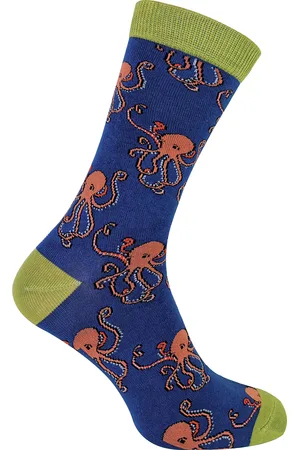 Mr Heron Bamboesokken met dierendesign voor heren - Octopus (Marine)