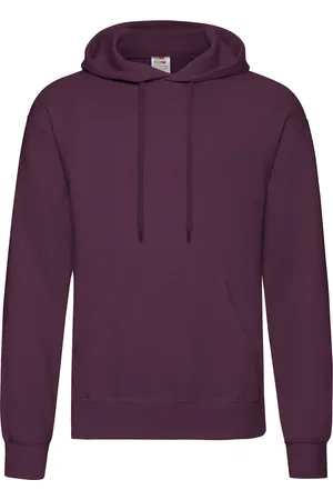 Fruit Of The Loom Unisex Volwassenen Klassiek Sweatshirt met capuchon (Bourgondië)