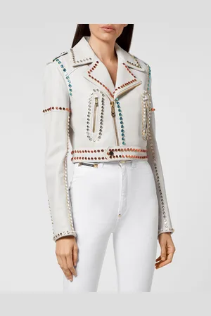 Philipp Plein Leren Motorrijder