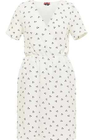 myMo Jurk met kersenprint Nolie Dames wolwit