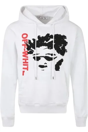 OFF-WHITE Face Arrow Sudadera de corte slim Weisser Kapuzen