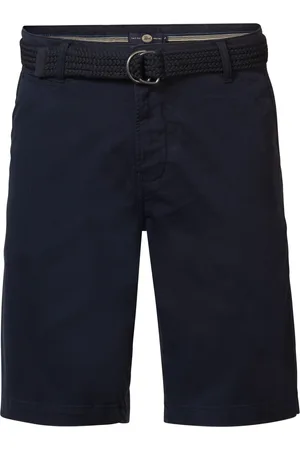 Petrol Industries Heren Chino Short met Riem Sunlit - Blauw