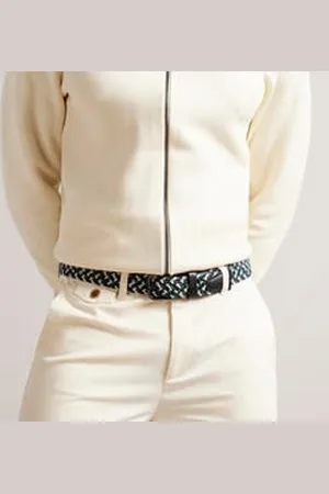 Ted Baker Accessoires Stretch Geweven Elastische Riem in Zwart
