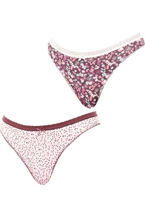 Janira Set van 2 Coquettes Katoenen Strings 1030787 voor dames