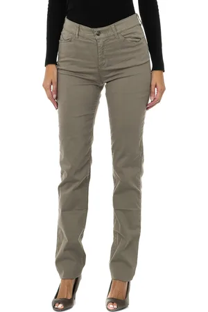 Emporio Armani Lange broek van stretchstof in reguliere pasvorm 6Y5J18-5N0RZ vrouw