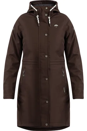 Schmuddelwedda Winter parka Dames donkerbruin