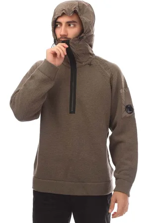 C.P. Company Herenvest Nylon Hood Wool in Walnut