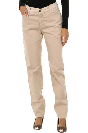 Emporio Armani Lange broek van stretchstof in reguliere pasvorm 6Y5J18-5N0RZ vrouw