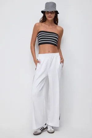 No Matter What Apparel Gestreepte Sweatpants met Detail