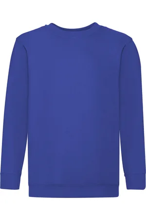 Fruit Of The Loom Childrens Unisex Set In Sleeve Sweatshirt (Royaal )