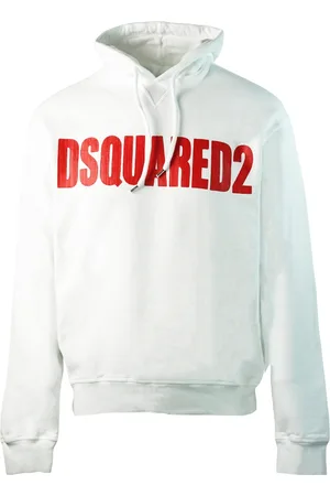 Dsquared2 Nieuwe Dan Fit witte hoodie met groot logo