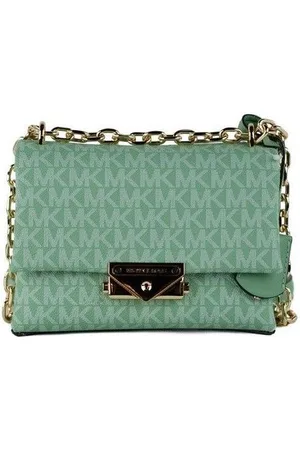 Michael Kors Zeegroene Converteerbare Crossbodytas Met Klep