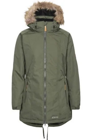 Trespass Dames Celebrity Geïsoleerd Extra Lange Parka Jas (Mos groen)