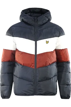 Lyle & Scott Colourblock Puffer Navy Blue Jacket