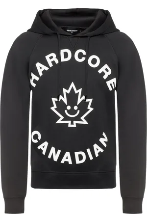 Dsquared2 Hardcore Canadese Maple Leaf-logo zwarte hoodie