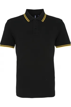 Asquith Heren Klassiek Fit getipt Poloshirt ( /GEEL)