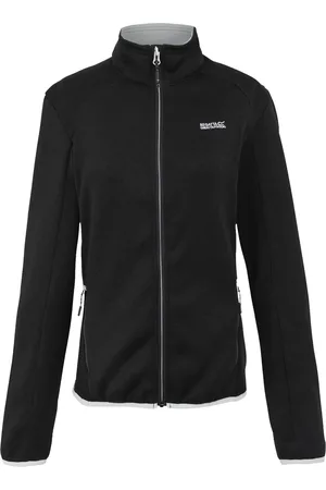 Regatta Dames/Dames Newhill II Full Zip Fleecejack (Zwarte/Oesterzwam)