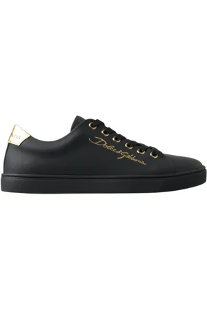 Dolce & Gabbana Leren Klassieke Sneakers In En Goud