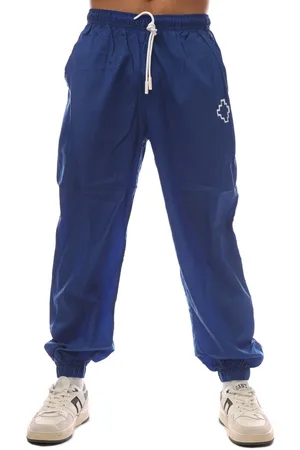 MARCELO BURLON Tempera Cross Nylon Joggingbroek voor heren in Blauw-Wit