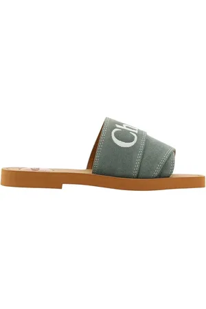 Chloé Katoenen Slippers Woody Sandalen
