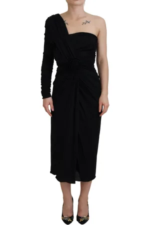 Dolce & Gabbana Wollen Jurk Met Een Schouder