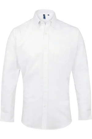 Premier Heren Signature Oxford overhemd met lange mouwen