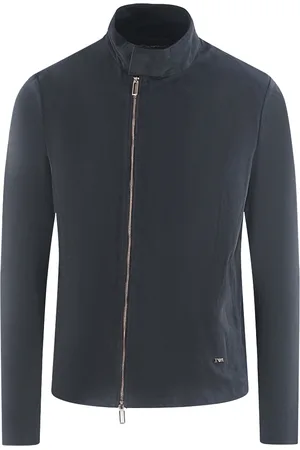 Emporio Armani Blue Leather Jacket
