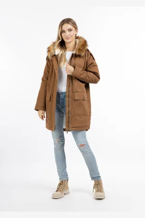 Dreimaster Dames winter parka Dames zandwit