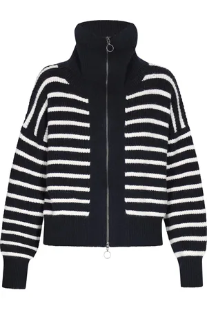 Dreimaster Vest Dames marine wol wit