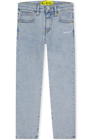 OFF-WHITE Meisjesbroek Off White Juniors Rubber Arrow Denim in lichtblauw